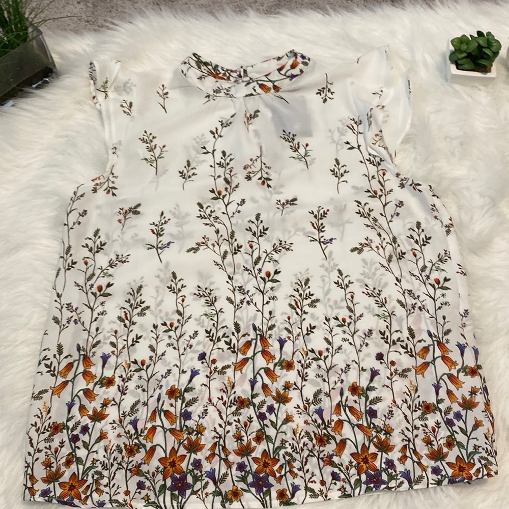 Fall floral blouse